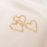 4Pcs Plated Brass Hearts Charms Hollow Love Pendant DIY Jewelry Making