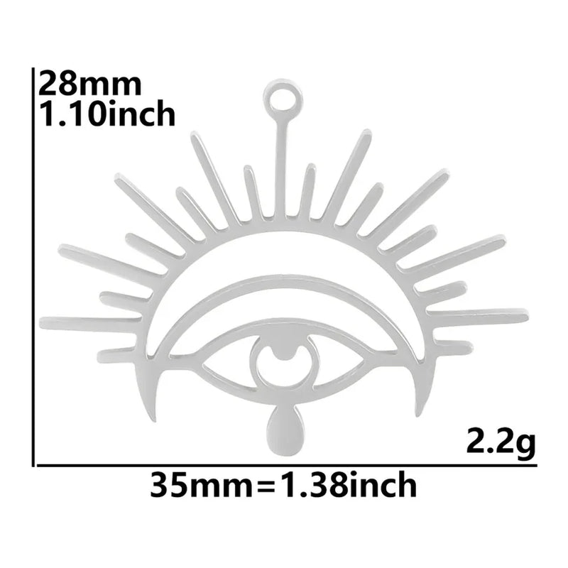 4Pcs Devil's Eye Charms for DIY Jewelry Earrings Necklaces