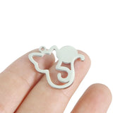 4Pcs Stainless Steel Charms Hollow Cats Pendants for DIY Jewelry Making