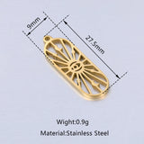 4Pcs Stainless Steel Charms Moon Star & Devil's Eye Pendant for DIY Jewelry