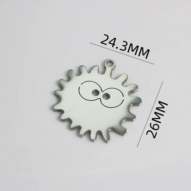 5Pcs Stainless Steel Monster Charms for Jewelry Making