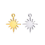 5Pcs Stainless Steel Eight-Pointed Star Charms for Jewelry Making