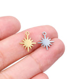 5Pcs Stainless Steel Eight-Pointed Star Charms for Jewelry Making