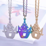 5Pcs Stainless Steel Castle Charms Pendant For DIY Jewelry Making