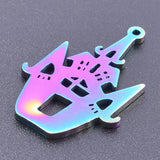 5Pcs Stainless Steel Castle Charms Pendant For DIY Jewelry Making