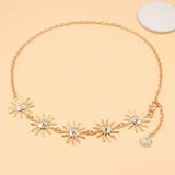 Hot Girl Sexy Golden Leaf Waist Chain for Party/Club Idol Costume Jewelry