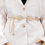 Hot Girl Sexy Golden Leaf Waist Chain for Party/Club Idol Costume Jewelry