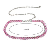 Faux Crystal Women Chain Belt Sparkling Waist Chain