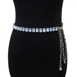 Faux Crystal Women Chain Belt Sparkling Waist Chain