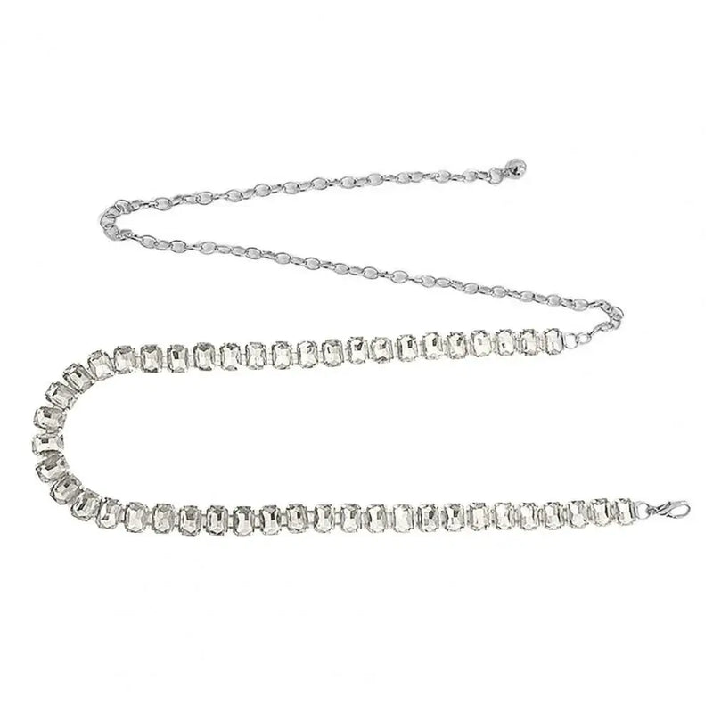 Faux Crystal Women Chain Belt Sparkling Waist Chain
