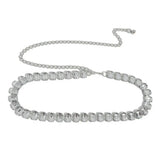 Waist Chain Wear-resistant Waist Belt Sparkling Faux Crystal Women Chain Belt