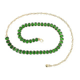 Waist Chain Wear-resistant Waist Belt Sparkling Faux Crystal Women Chain Belt