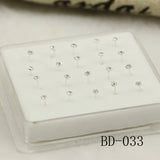 20PCS Round Crystal Nose Stud Nose Ring Body Jewelry