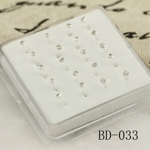 20PCS Round Crystal Nose Stud Nose Ring Body Jewelry