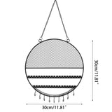 Round Earring Storage Box with Hanging Hooks
