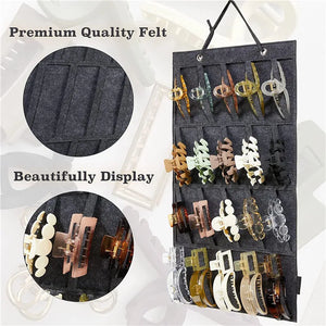 Felt Hair Claw Crabs Storage Bag for Women Hair Accessories Organizer