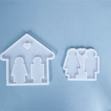 Couple Shape Key Chain Mold Silicone Epoxy Resin Casting Pendant Jewelry DIY