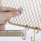 Golden Cloud Wall Jewelry Rack, Earring Holder Organizer Display