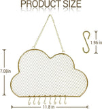 Golden Cloud Wall Jewelry Rack, Earring Holder Organizer Display