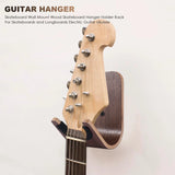 Wood Hanger Rack for Skateboards Longboards Electric Guitar Ukulele