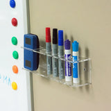 Acrylic Dry Erase Marker Holder, 6 Slot Clear Organizer