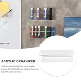 Acrylic Dry Erase Marker Holder, 6 Slot Clear Organizer
