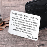 Personalized Wallet Card for Boyfriend Husband Man