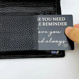Stainless Steel Wallet Insert Card for Men - Valentine From Wife