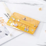 Leather Earring Storage Bag Travel Portable Jewelry Box Case
