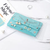 Leather Earring Storage Bag Travel Portable Jewelry Box Case