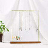 Walnut Jewelry Shelf Organizer with Metal S Hooks