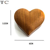 Walnut Heart Ring Box Proposal Ring Storage
