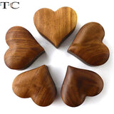 Walnut Heart Ring Box Proposal Ring Storage