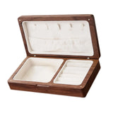 Walnut Jewelry Box Organizer Classic Brown for Bracelets Girls Women