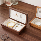 Walnut Jewelry Box Organizer Classic Brown for Bracelets Girls Women