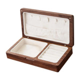 Walnut Jewelry Box Organizer Classic Brown for Bracelets Girls Women