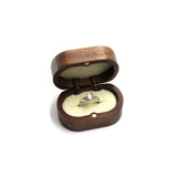 Personalized Walnut Oval Jewelry Box Retro Wooden Storage Box