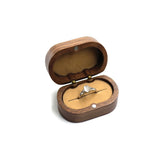 Personalized Walnut Oval Jewelry Box Retro Wooden Storage Box