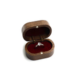 Personalized Walnut Oval Jewelry Box Retro Wooden Storage Box