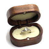 Walnut Oval Retro Wooden Jewelry Storage Box