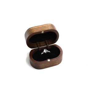 Walnut Oval Retro Wooden Jewelry Storage Box