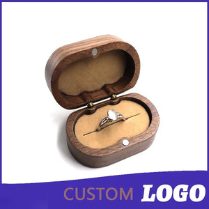 Walnut Oval Retro Wooden Jewelry Storage Box