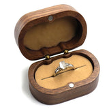Walnut Oval Retro Wooden Jewelry Storage Box