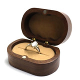 Walnut Oval Retro Wooden Jewelry Storage Box