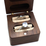 Walnut Ring Storage Box High Ring Jewelry Wood Diamond Ring Box