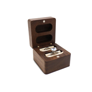 Walnut Ring Storage Box High Ring Jewelry Wood Diamond Ring Box