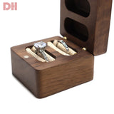 Walnut Ring Storage Box High Ring Jewelry Wood Diamond Ring Box