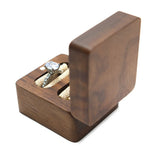 Walnut Ring Storage Box High Ring Jewelry Wood Diamond Ring Box