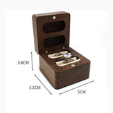 Walnut Packing Box Jewelry Storage High Ring Pair Diamond Wood Storage