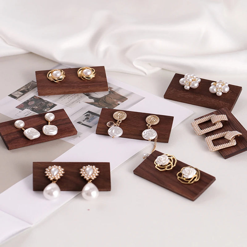 Wooden Display Stand for Walnut Stud Earrings